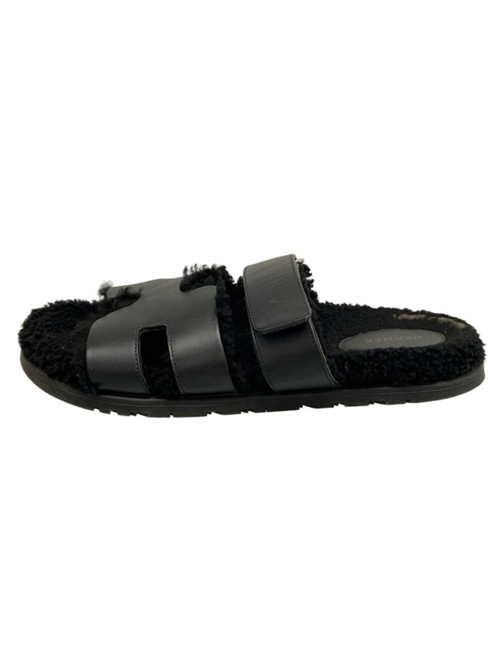 Hermes Sandals Chypre Black H Motif Leather